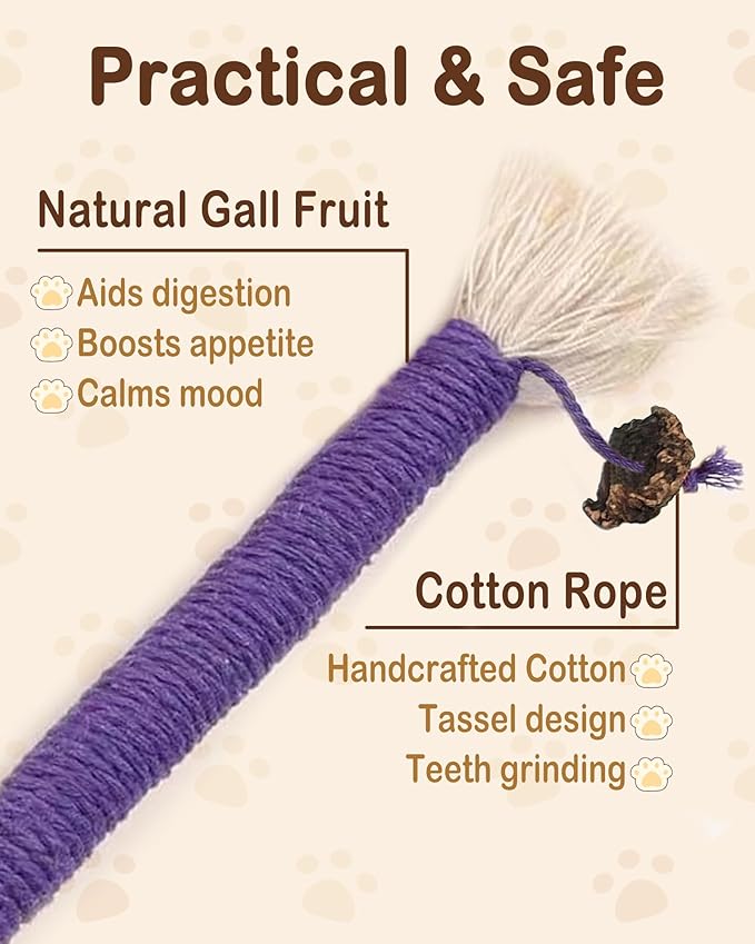 Cat Chew Rope Toys 6Pcs with Catnip, Indoor Cat Teething Toys for Kittens, Interactive Catnip Kitty Toys for All Breeds (Cats Chew Rope 6PCs)