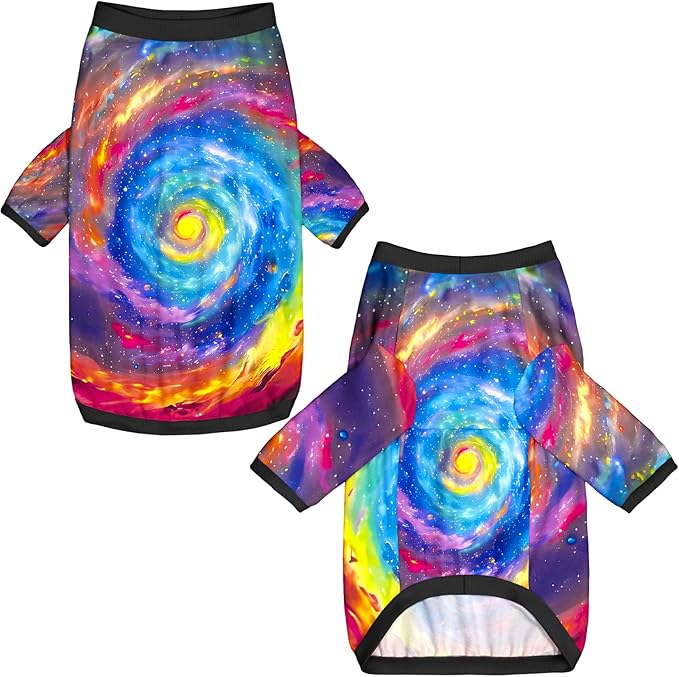 Dog T Shirts with Fantasy Galaxy Pattern Printed Pet Shirt Softable Pajamas for Large Dogs,Galaxy 2XL