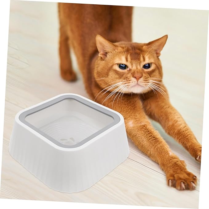 BESPORTBLE Floating Pet Water Bowl Splash Design for Cats and Small Dogs Material Easy Pet Feeder Prevents Spills and Keeps Area Tidy for Home Use