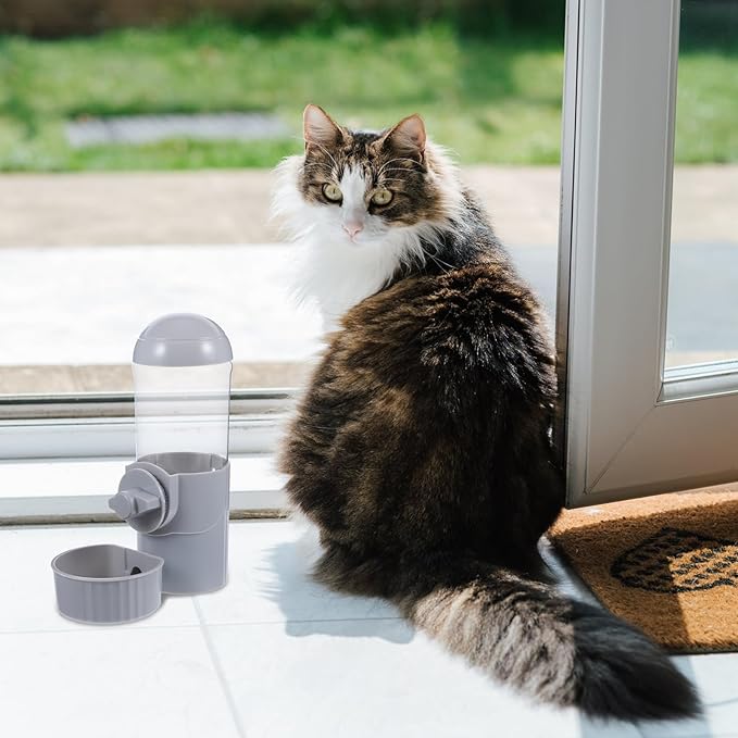 Happyyami Dog Hanging Water Feeder and Dispenser for Cats and Dogs Leak-Resistant Pet Water Holder Easy to Install Secure Design for Cages and Travel