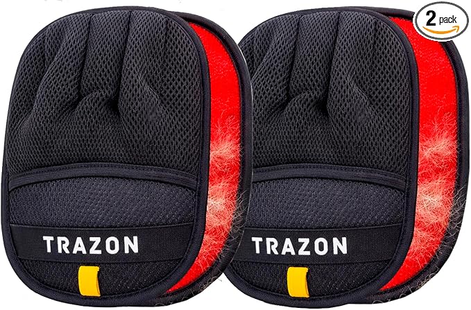 Trazon Pet Hair Removal Gloves 2 Pack – Electrostatic Pet Hair Removal Mitt for Cats & Dogs – Magic Brush Pet Hair Remover & Reusable Lint Brush Alternative for Couch, Furniture, Clothes & Car Seats