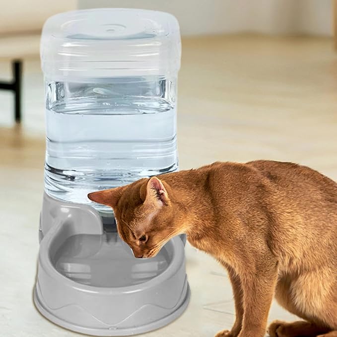 Large Capacity Pet Drinking Dispenser - Automatic Cat Dog Feeder, Bowl | Watering Station for Small Medium Puppy Kitten Animals, Spill Resistant Household Indoor Supply