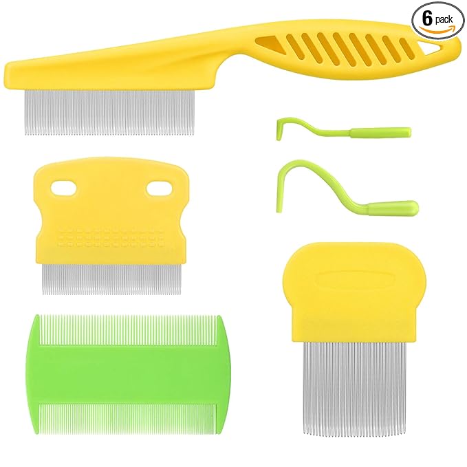 Cat Comb Dog Comb Fine Tooth Pet Grooming Set For Grooming And Removing Dandruff Flakes Remove Float Hair Tear Marks (yellow)