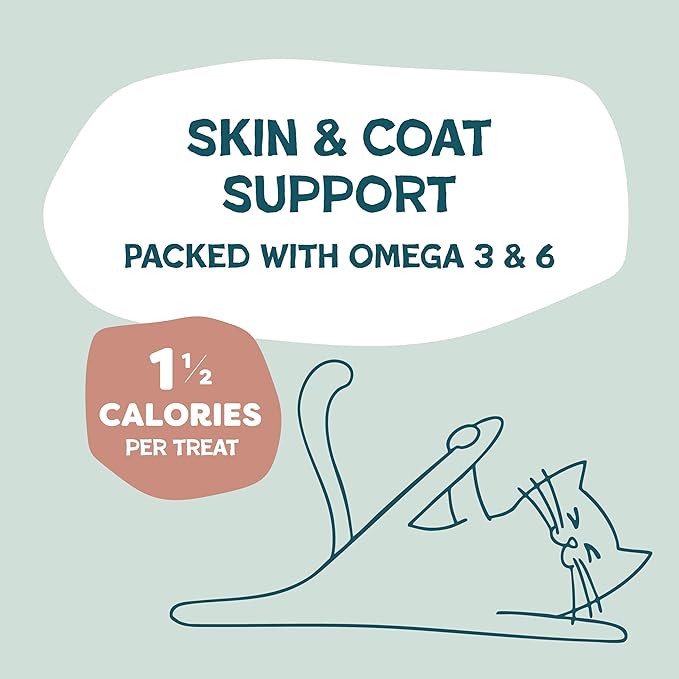 Shameless Pets Crunchy Cat-Treats - Kitty-Treats for Cats with Skin & Coat Support, Natural Ingredients KittenTreats with Real Salmon, Healthy Flavored Feline Snacks - Yam Good Salmon, (Pack of 2)
