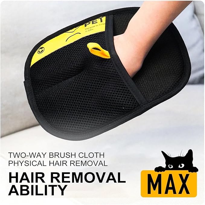 Upgrade Large Pet Hair Removal Grooming Gloves Static Fur Remover for Cat Dog Sofa Carpet Clothes(Large-X MASTER-2Pcs)