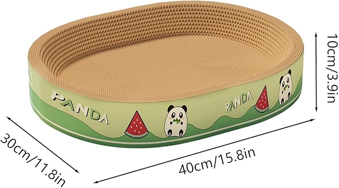 Cat Scratcher Bed - Cat Scratch Pad, Round Scratch Board with Ergonomic Curve Design, Cardboard Cats Scratcher with Natural Chewable Material, Pet Furniture Lounge Style, Indoor Home Floors Use