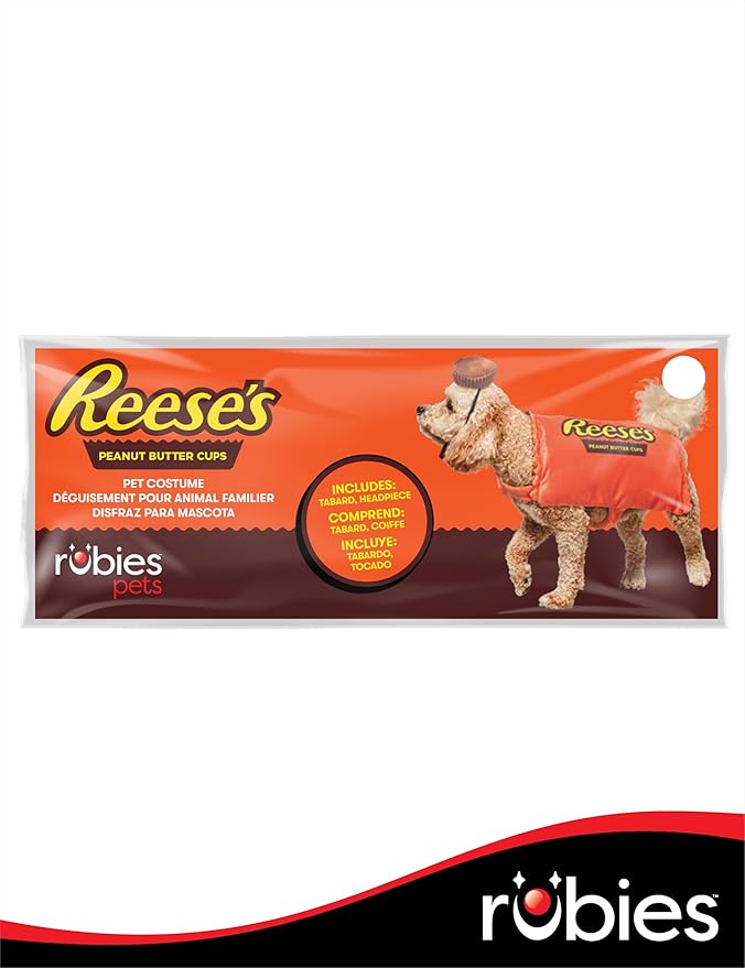 Hershey's: Reese's Peanut Butter Cup Pet Costume for For Dogs or Cats by Rubies, L/XL