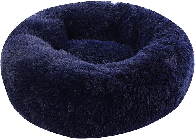 Thereisno Soft Handmade Pet Bed for Cat or Small Dog Detachable Round Bed for Fall Winter Indoor Sleeping Furniture Cat Bed