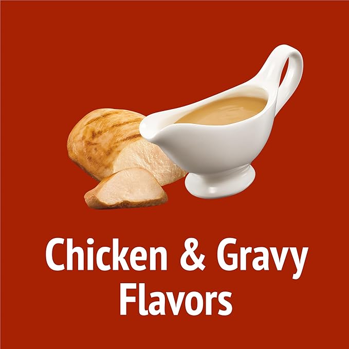 Friskies Purina Cat Treats, Party Mix Gravy-Licious Crunch Chicken and Gravy Flavors - 20 oz. Pouch (Pack of 2)