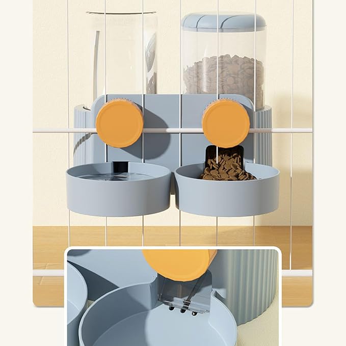 Cat Water Feeder Cat Feeding Watering Feeder Cat Water Dispenser Cat Automatic Feeder and Water Cage Mount