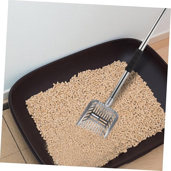 Long Handle Cat Litter Shovel Ergonomic Cleaning Tool for Scooping Non Slip Grip Design for Keeping Your Pet Litter Box Fresh and