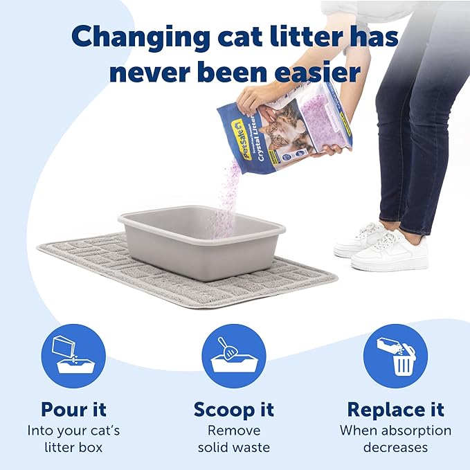 PetSafe ScoopFree Odor Control Crystal Cat Litter, Lavender Scent, 8 Lb Bag, Pack of 3