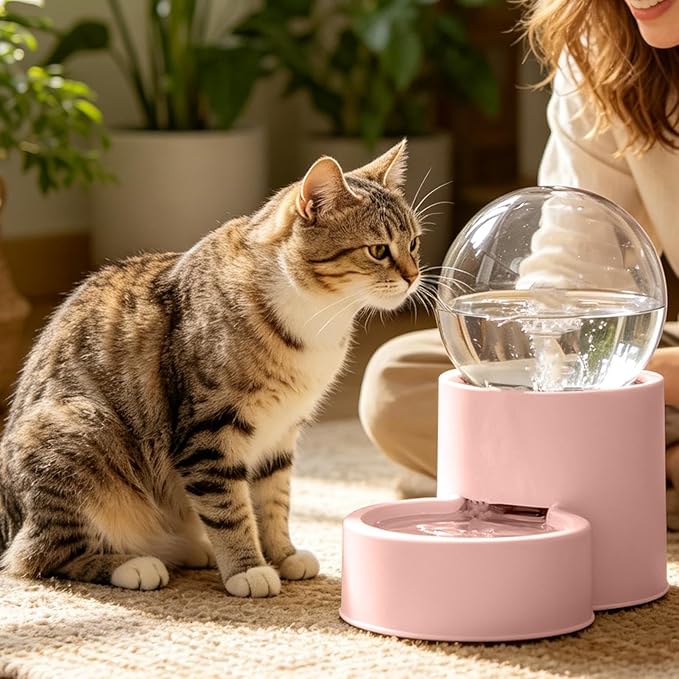 Automatic Pet Feeder - 26x16x14cm Dog Auto Feeding Bowl | Pet Food and Water Device | Large Capacity Puppy Water Dispenser | for Home Vacation Indoor Living Room Travel Weekend Trip Backyard