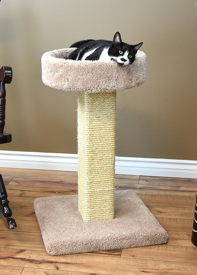 Prestige Cat Trees Beige Solid Wood Cat Scratching Post and Sleeper, Large