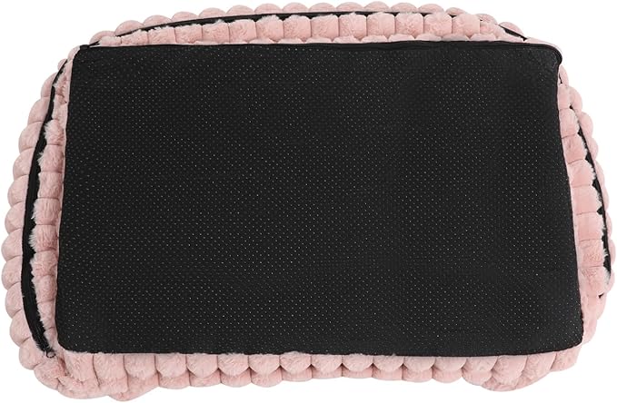 Plush Pet Couch, Soft Cat Bed with Bolster, Comfortable Pet Sofa for Indoor Lounging, Washable Cover, Large Size, Perfect for Medium to Large Breeds (Pink)