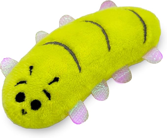 Pounce & Purr® Plush Cat Toys, Catnip & Silvervine Infused, Shiny Iridescent Accents, Interactive Play Toys for Cats & Kittens (Backyard Buggin' Series)