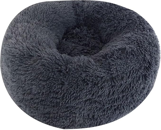 Thereisno Soft Handmade Pet Bed for Cat or Small Dog Detachable Round Bed for Fall Winter Indoor Sleeping Furniture Cat Bed