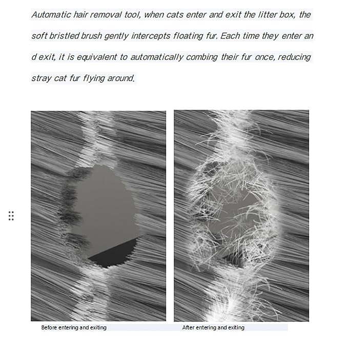 Cat Litter Box Door Brush Floating Hair Removal Cat Grooming Brushs For Shedding Convenient Universal Fur Brush Door tool