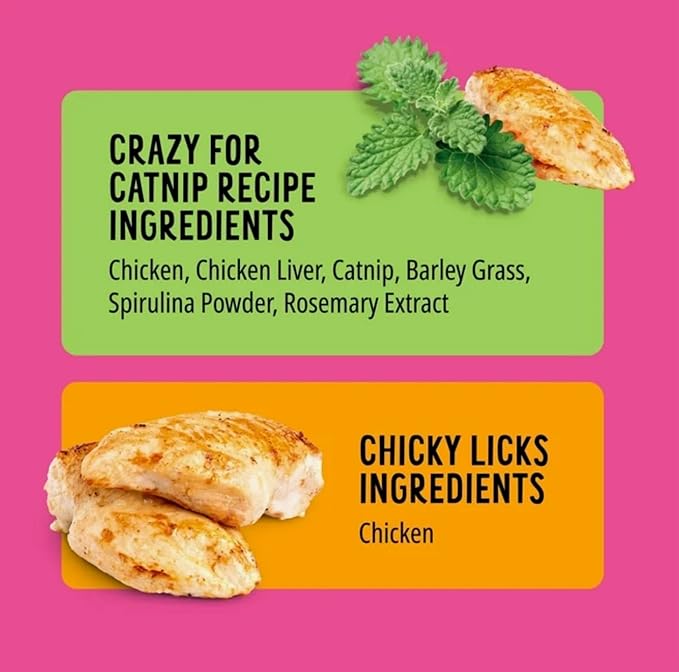 Bonkers Purrpops Freeze-Dried Cat Treats, 2-18 Pack Variety Bundle with Salmon & Tuna, Catnip & Chicken Flavors, Plus 2 Cat Pom Pom Balls Toy