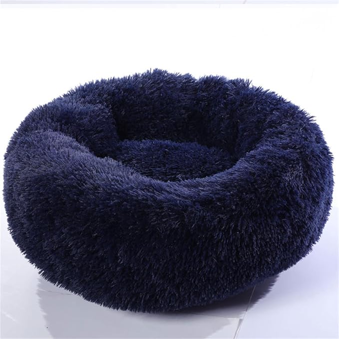 Thereisno Soft Handmade Pet Bed for Cat or Small Dog Detachable Round Bed for Fall Winter Indoor Sleeping Furniture Cat Bed