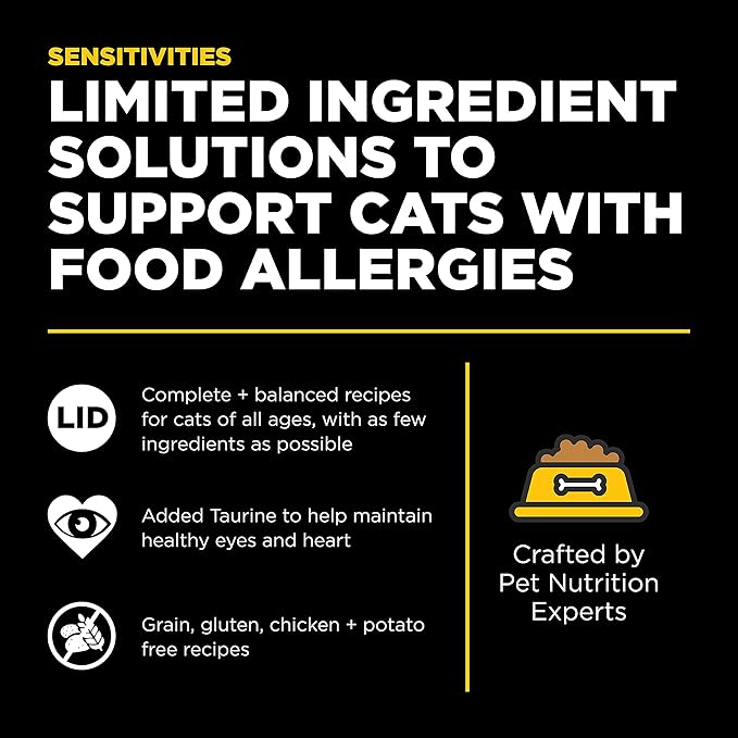 Go! Solutions Sensitivities Limited Ingredient Duck Grain-Free Dry Cat Food, Chicken-Free Kibble Made by Experts for Sensitive Stomachs & Food Allergies, for Kittens, Adults, & Seniors, 8 lb Bag