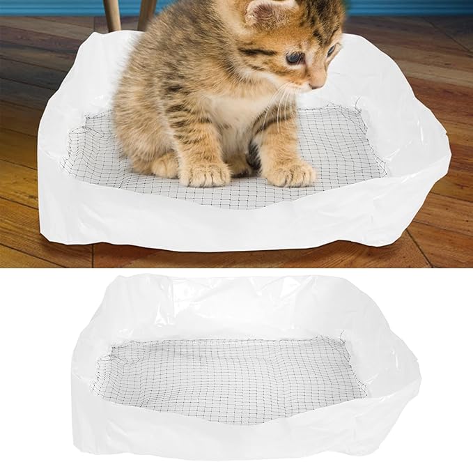 Cat Litter Box Liners, Leak Proof Cat Poop Bags, Reusable Self Sifting Litter Pan Box Liners Bags for All Kinds of Cat Litter