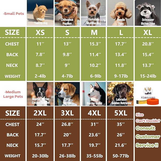 Koneseve Dog Shirts 2 Pack Soft Tee Comfortable Pet Clothes for Small Pets Brown & Avocado Green M