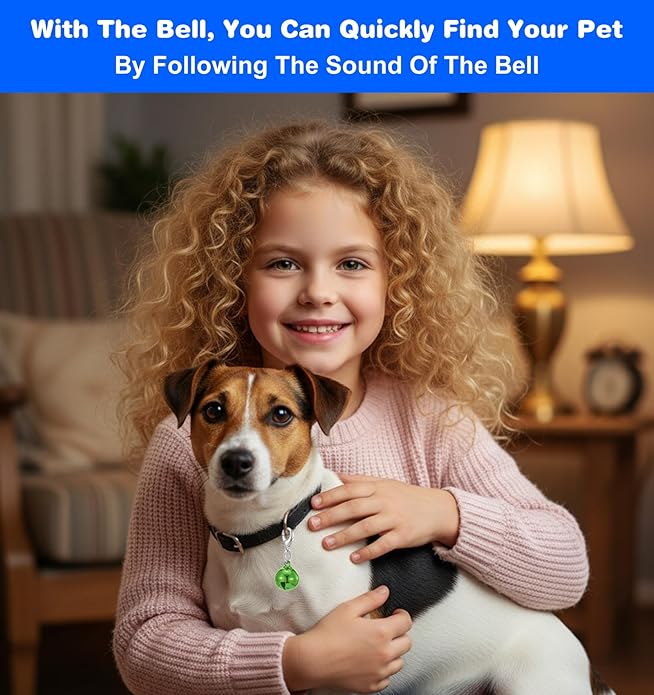 14 Pack Cat Collar Bells Only, Cat Bells for Collar with Keychain, Loud & Lightweight for Puppy, Kitten & Small Pets