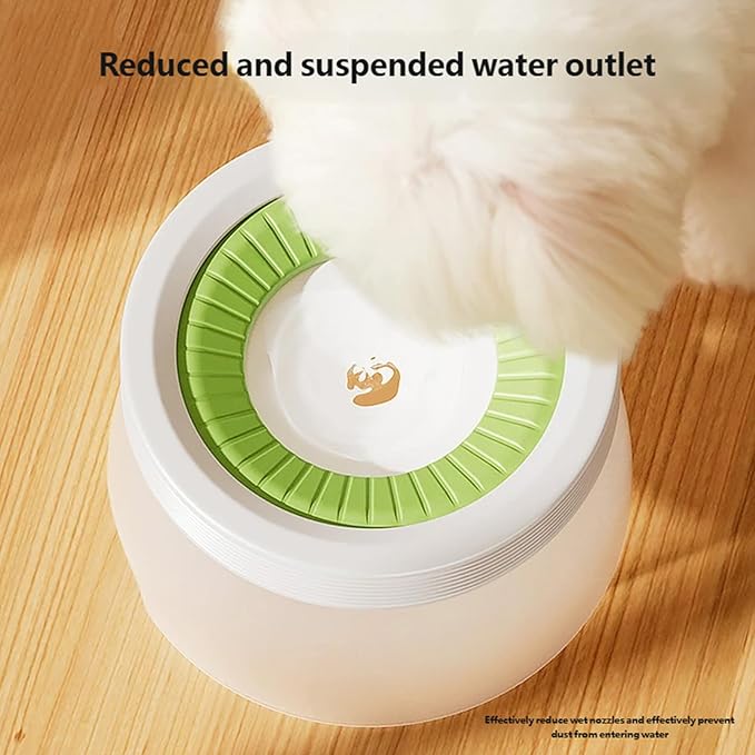 Floating Pet Water Bowl Prevents Wet Mouth for Cats Dogs, Nonslip Base Easy Assembly Pet Drinking Bowl