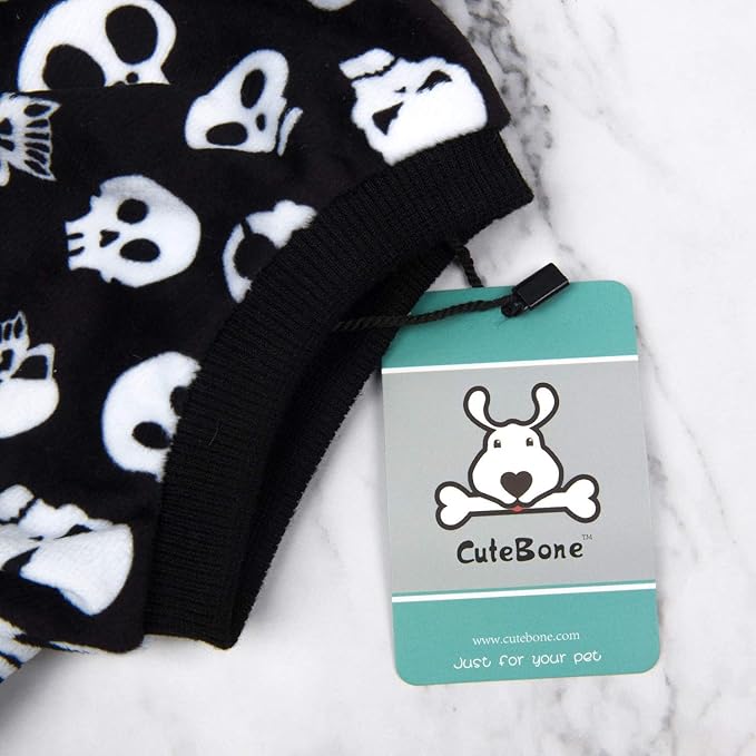 CuteBone Dog Halloween Pajamas Puppy Onesies Small Dogs Soft Pjs Coat Cat Apparel Comfy Pet Christmas Clothes Outfit Doggie Bodysuit P11XL