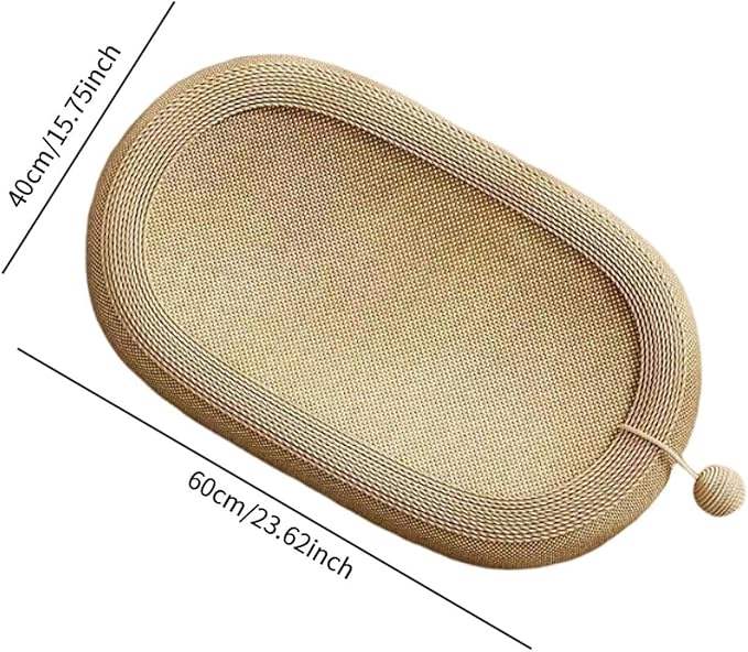Cat Scratching Bed, Scratching Tray, Oval Cat Scratching Board, Without Ears