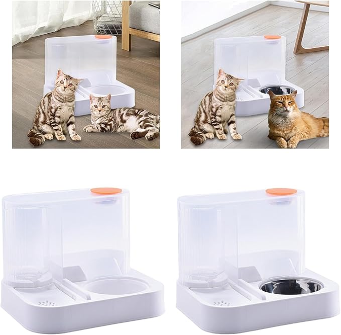 Pet Feeder and Water Dispenser for Cats and Dogs, Basic