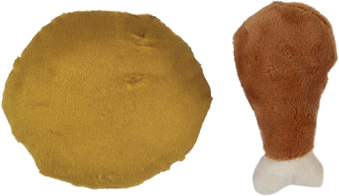 Mad Cat Chicken and Waffles Twin Pack Catnip & Silvervine Cat Toy, Pack of 2