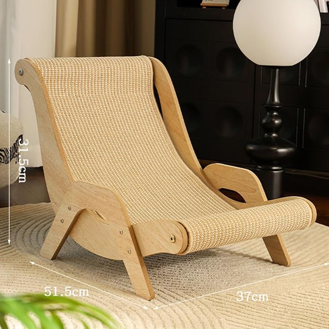 Cat Recliner Scraper Board,Cat Scratch Pad Bed Lounge for Indoor Cats,Modern Cats Furniture for Scratching and Resting,Sisal Cat Chair Fits Cats Up to 20 in Body Length (Replacement Pad)