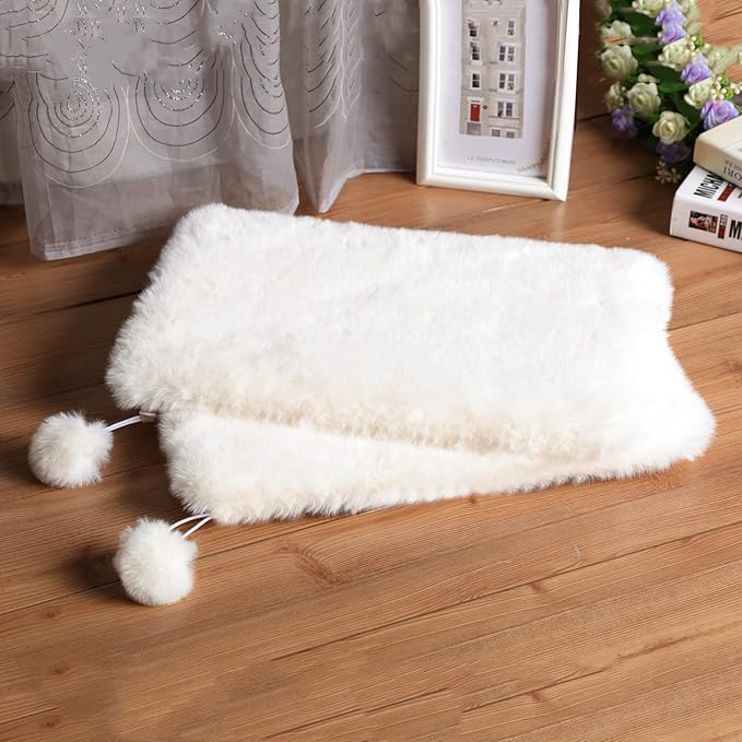SHENGOCASE 2-Pack 11.8" x 17.7" Faux Rabbit Fur Cat Condo Replacement Cushion, Premium Quality Pet Bed Mat