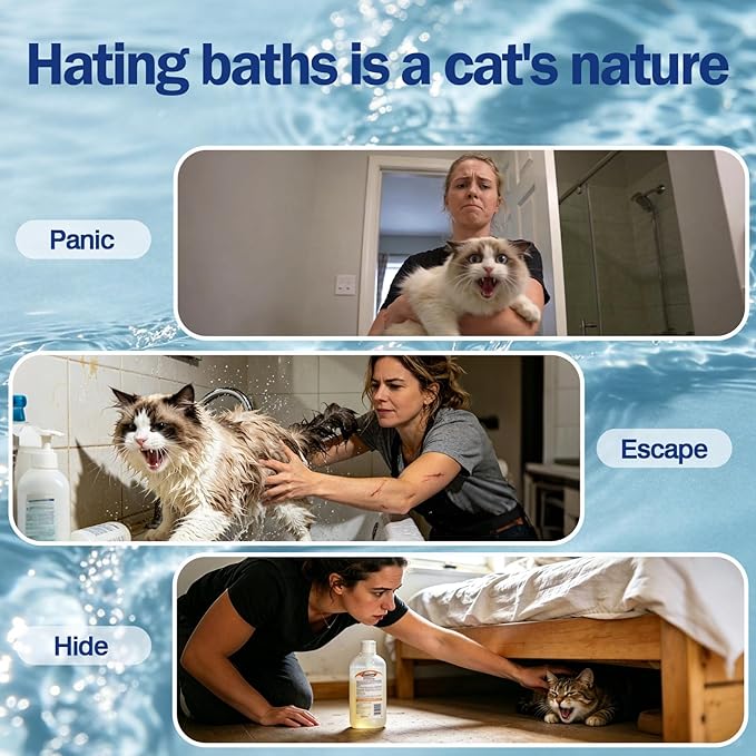 2Pcs Waterless No-Rinse Pet Shampoo Essence for Dogs & Cats, Concentrated Deodorizing Formula Neutralizes Odors & Hydrates Coat with Pomegranate Scent, for Steam Brush,0.34 oz*2
