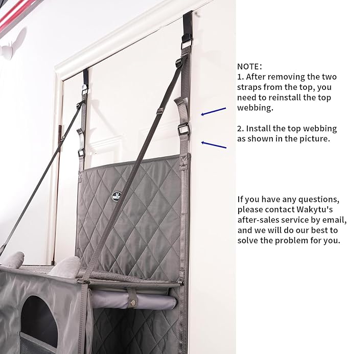 Hanging Cat Tree - Door Mounted Climber Cat Wall Cat Hammock for Indoor, Hanging/Elevated Bed - 4 Story with Removable Pillow, Roller Blind and Ball Toy