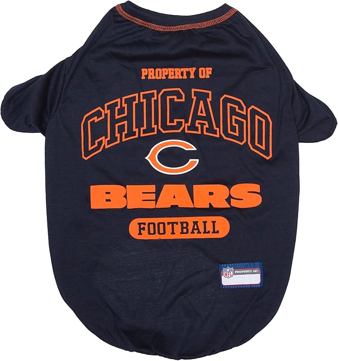NFL Chicago Cubs Dog T-shirt Medium. - Licensed Shirt for Pets Team Colored with Team Logos- Premium Stretchable Materials for the comfort of your Dog & Cat