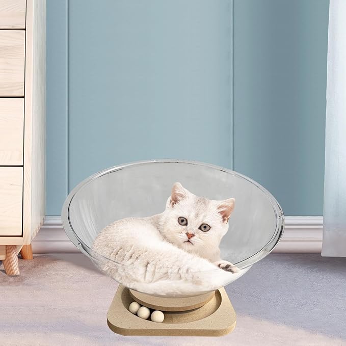 Space Capsule Cat Bed Pet Furniture Easy Cleaning Universal Small Pets Activity Centre Sleeping Nest Toy- 42cm