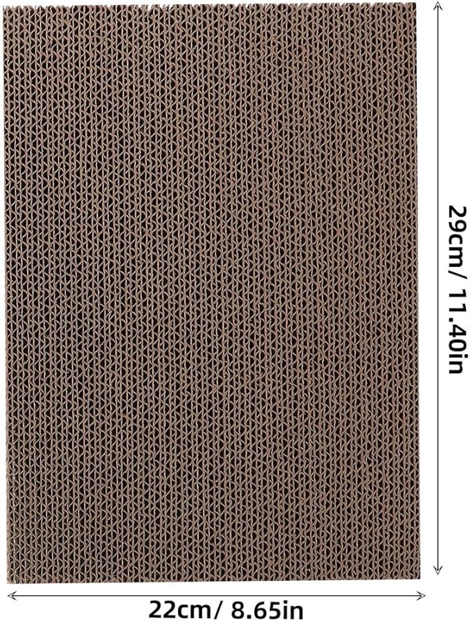 Beaupretty 2pcs Cat Scratcher Replacement Pads, Corrugated Cardboard Scratch Boards 11.4X7.8X1.1 Inches, Furniture Scratch Protectors and Cat House Bed Refills for Healthy Claw Maintenance