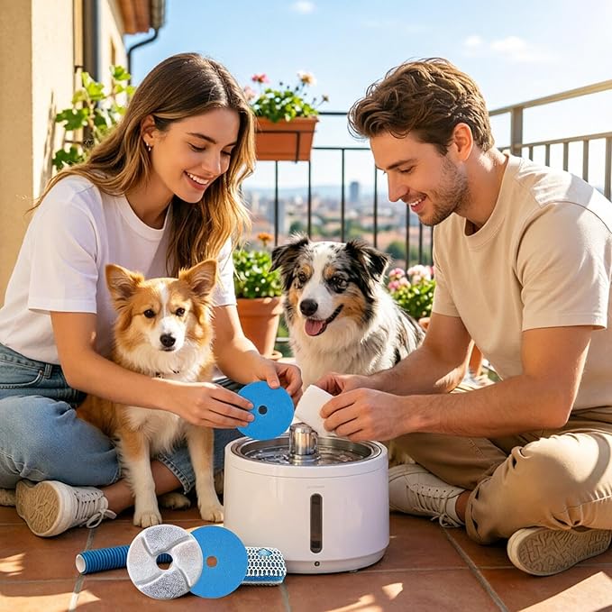 Cat Water Fountain, Drinking Pads Filter, Pet Hydration Gear with Smart Style, Utility Helper for Daily Drink, Filter Mate, Fountain Helper for Dogs Drinking Watering Kitten Animal Daily Traveling