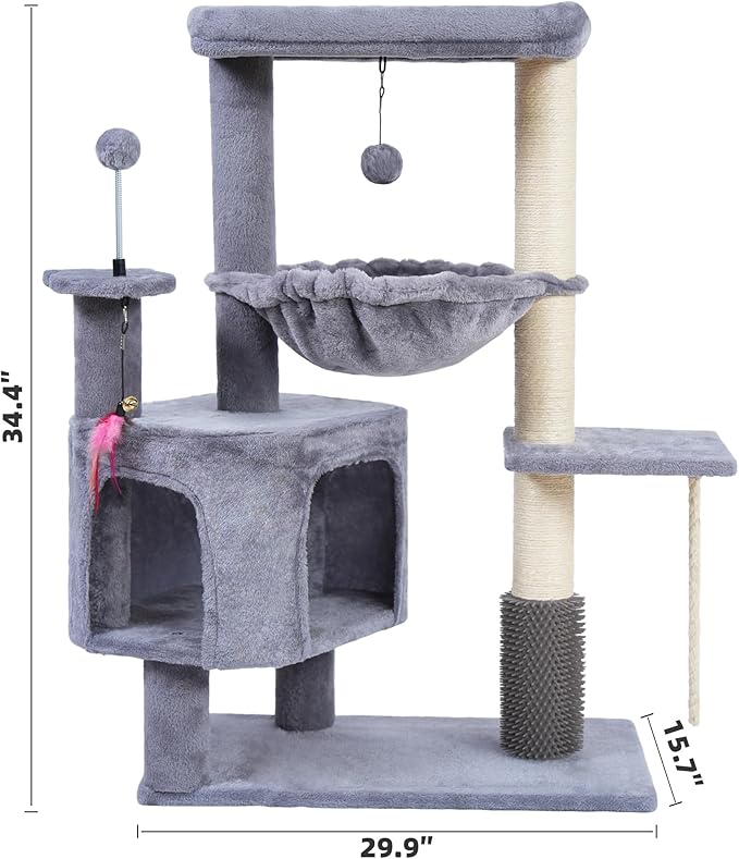 YOUPET CAT Tree (Gray, 34.4")