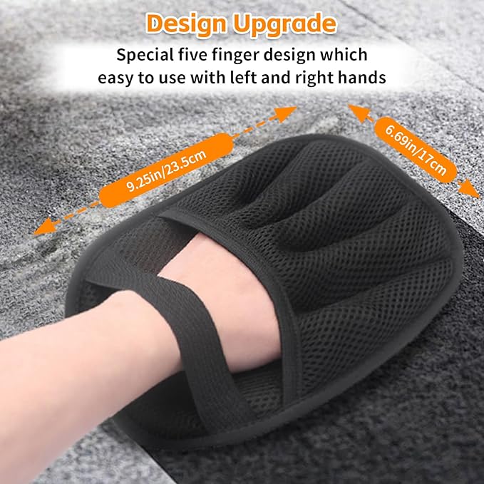 Pet Hair Removal Glove for Cats and Dogs Reusable Electrostatic Pet Hair Remover Glove for Couch, Carpet, Car Seat & Laundry 3PCS