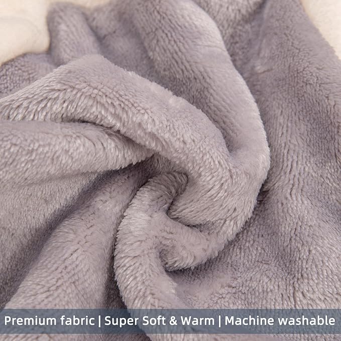 FabriCastle Dog Hoodie Sweater for Small Dogs Boy and Girl, Small Dog Clothes XS XXS Puppy Sweatshirt, Pet Outfit, Cat Clothing Super Soft Warm Snap On Closure (Lightgrey-Cream, Large)