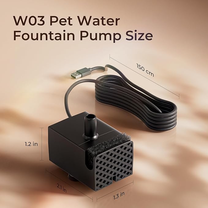 Automatic Cat Feeder and Water Fountain, Water Fountain Pump