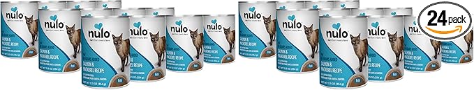 Nulo Salmon & Mackerel Recipe Pate Wet Canned Cat Food,12.5 Ounce,(Pack of 24)