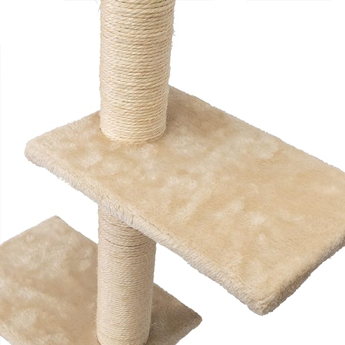 Cat Hammock Wooden Wall-Mounted Shelves Cat Climber Set of 5, Floating Cat Perches, Hanging Cat Beds for Sleeping, Playing, Climbing-Modern Cat Bed & Furniture for Large Cats/Kitty, Beige