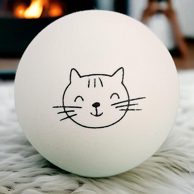 Cloverjoyed Ping Pong Balls for Cats, 6 Pack, Enrichment Toys, Cat Lovers Gift Ideas, Ball Pits, Bouncy