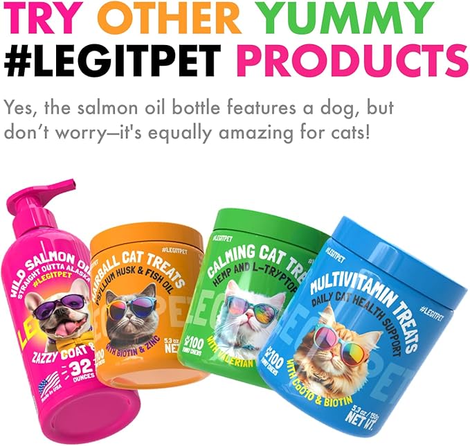LEGITPET Daily Probiotic Cat Chews for Digestive & Gut Health – Supports Healthy Digestion & Immune System – Crunchy Chews with Creamy Center – Chicken Flavor, 500 Chews