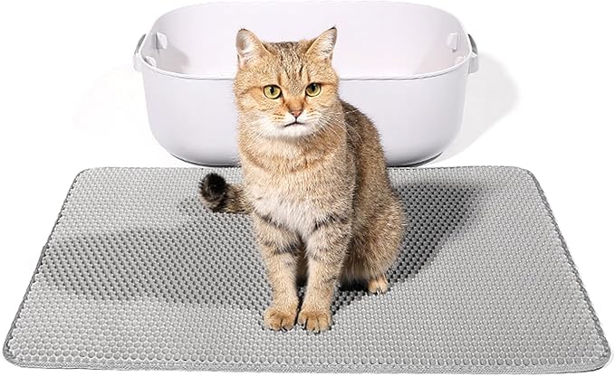 Cats Litter Mat, Cats Litter Trapping Mat, Honeycomb Layer Design, Less Waste Litter Trapping Mat Less Waste Cats Litter Mat Litter Trapping Tray